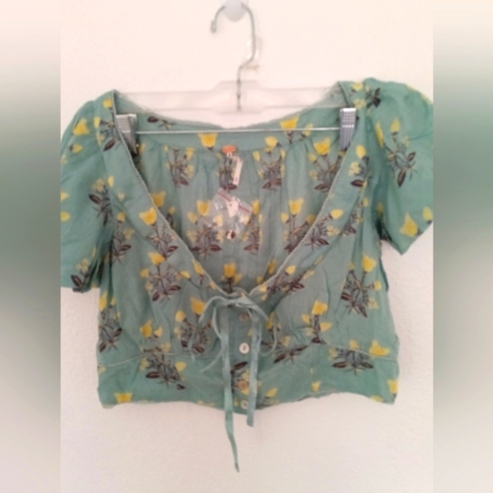 🦠NWOT Free People Sage Green Summer Skirt Set - Picture 7 of 7